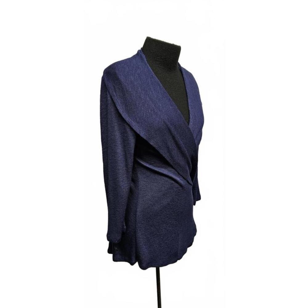 Cozy Navy Blue Women's Wrap Cardigan